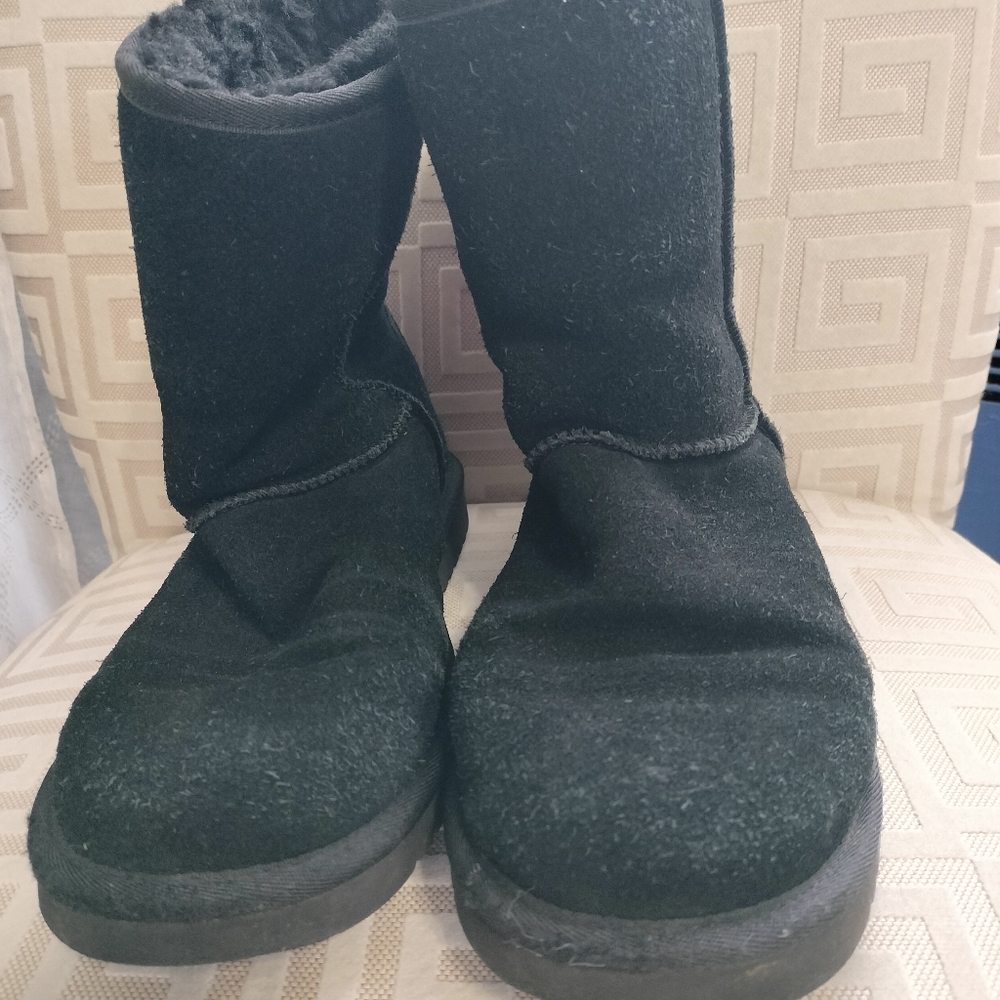 Koolaburra by UGG Women’s Size 10 Black Fur Lined Calf Height Pull On Boots